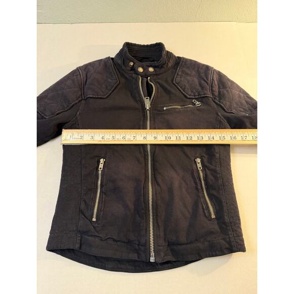 Polo Ralph Lauren Women's XS Black Quilted Cotton Moto Zip Up Jacket - Picture 9 of 9